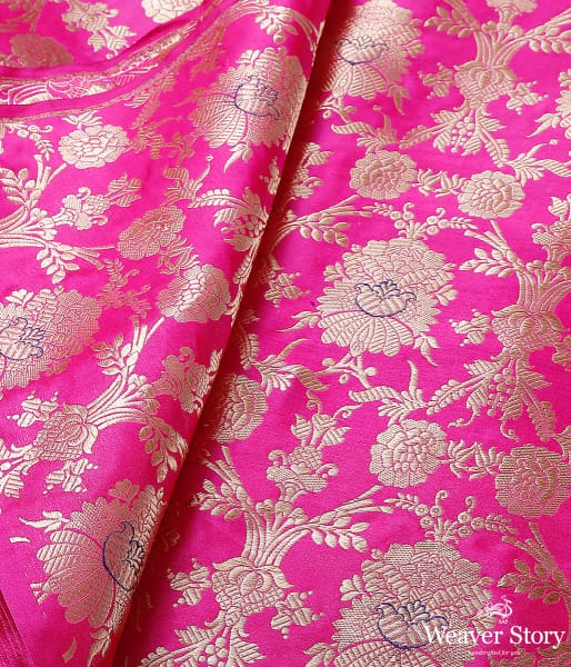 Handwoven_Banarasi_kadhwa_jangla_fabric_in_pink_WeaverStory_02