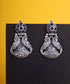 Safiya_Handcrafted_Oxidised_Pure_Silver_Earrings_With_Kempstones_And_Peacock_Motifs_WeaverStory_01