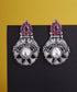 Sakina_Handcrafted_Oxidised_Pure_Silver_Earrings_With_Kempstones_WeaverStory_01