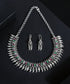 Parveen_Handcrafted_Oxidised_Pure_Silver_Necklace_Set_With_Ruby_And_Onyx_WeaverStory_01