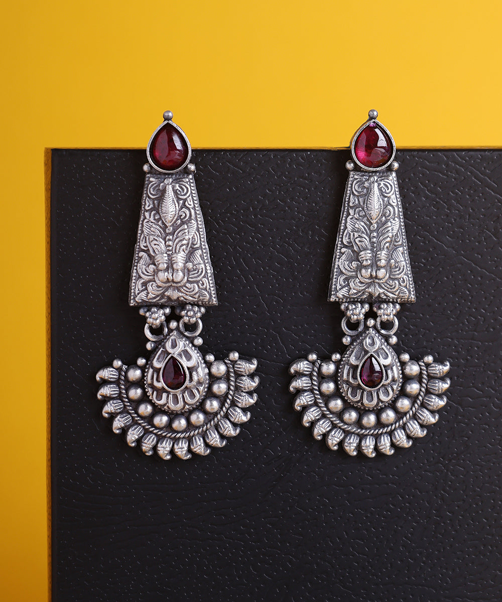 Parmis_Handcrafted_Oxidised_Pure_Silver_Earrings_With_Kempstones_WeaverStory_01