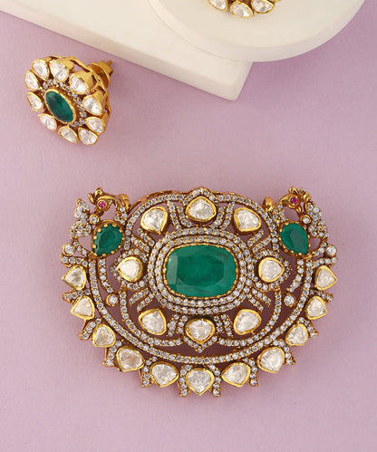 Kala_Handcrafted_Pure_Silver_Moissanite_Pendant_Set_WeaverStory_02