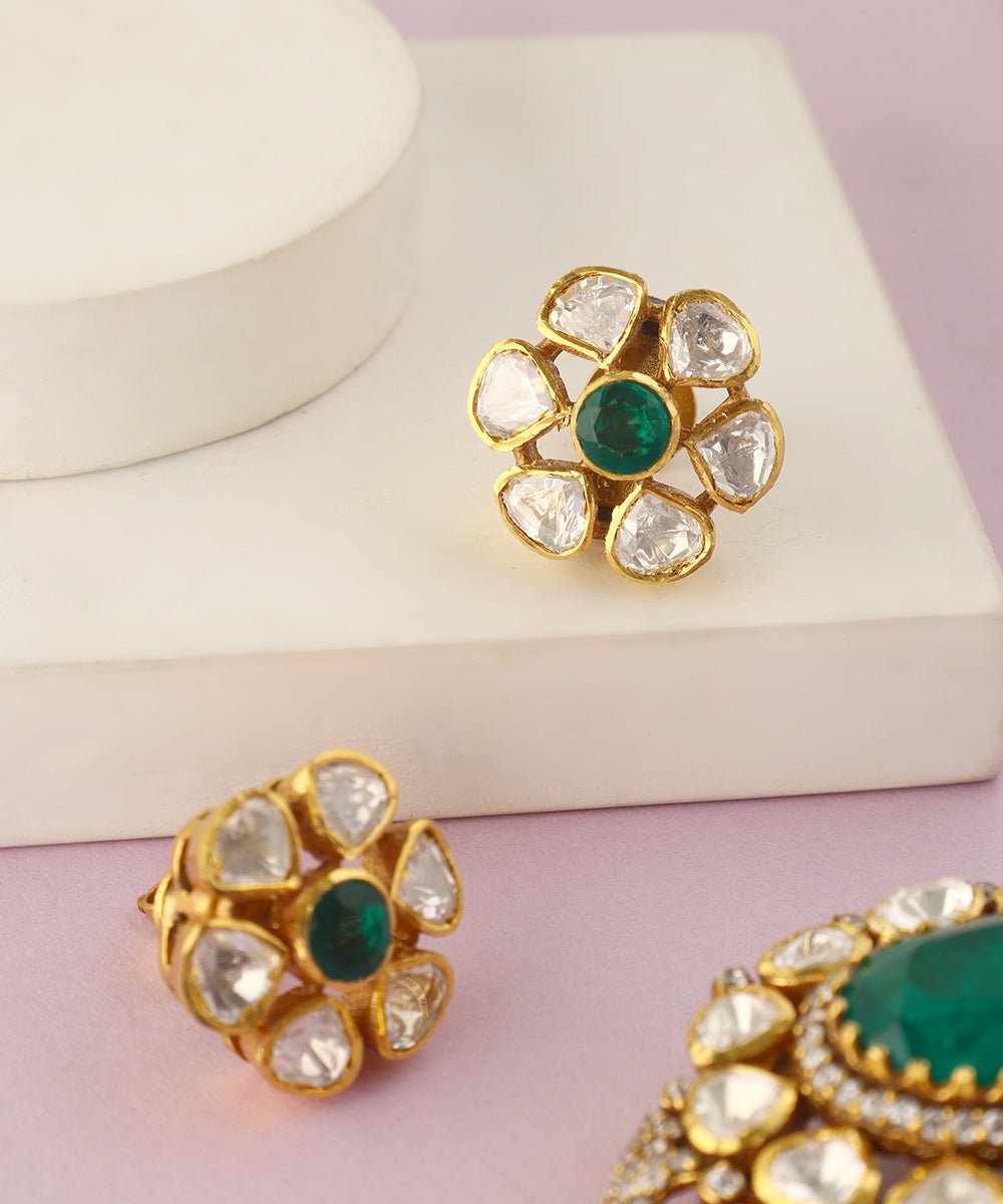 Keya_Handcrafted_Pure_Silver_Moissanite_Pendant_Set_WeaverStory_03