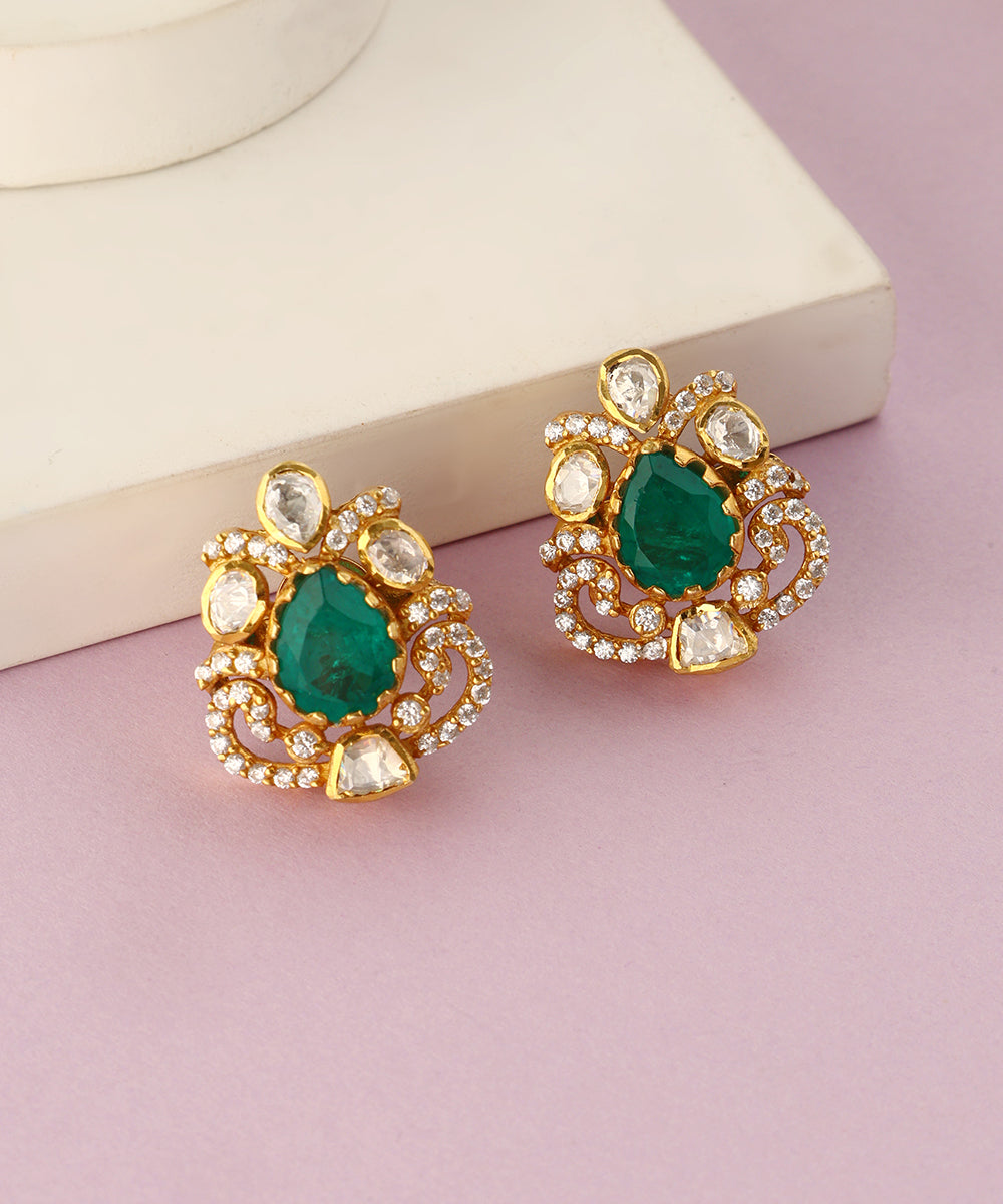 Aurelia_Handcrafted_Pure_Silver_Emerald_Pendant_Set_WeaverStory_03