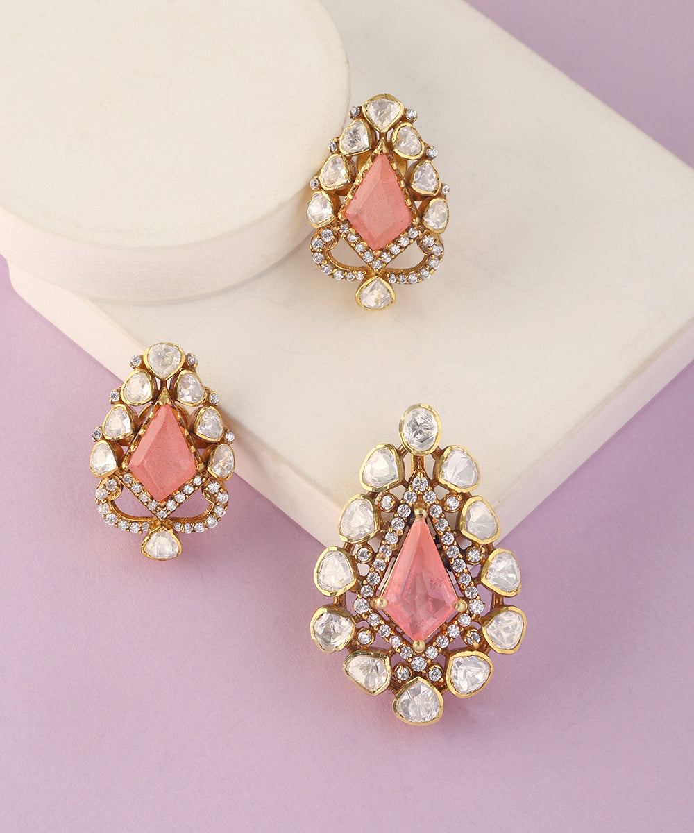 Kaira_Handcrafted_Pure_Silver_Moissanite_Pendant_Set_WeaverStory_01