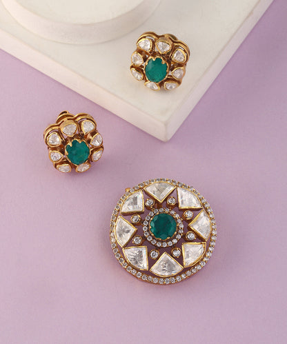 Tara_Handcrafted_Pure_Silver_Moissanite_Pendant_Set_WeaverStory_01