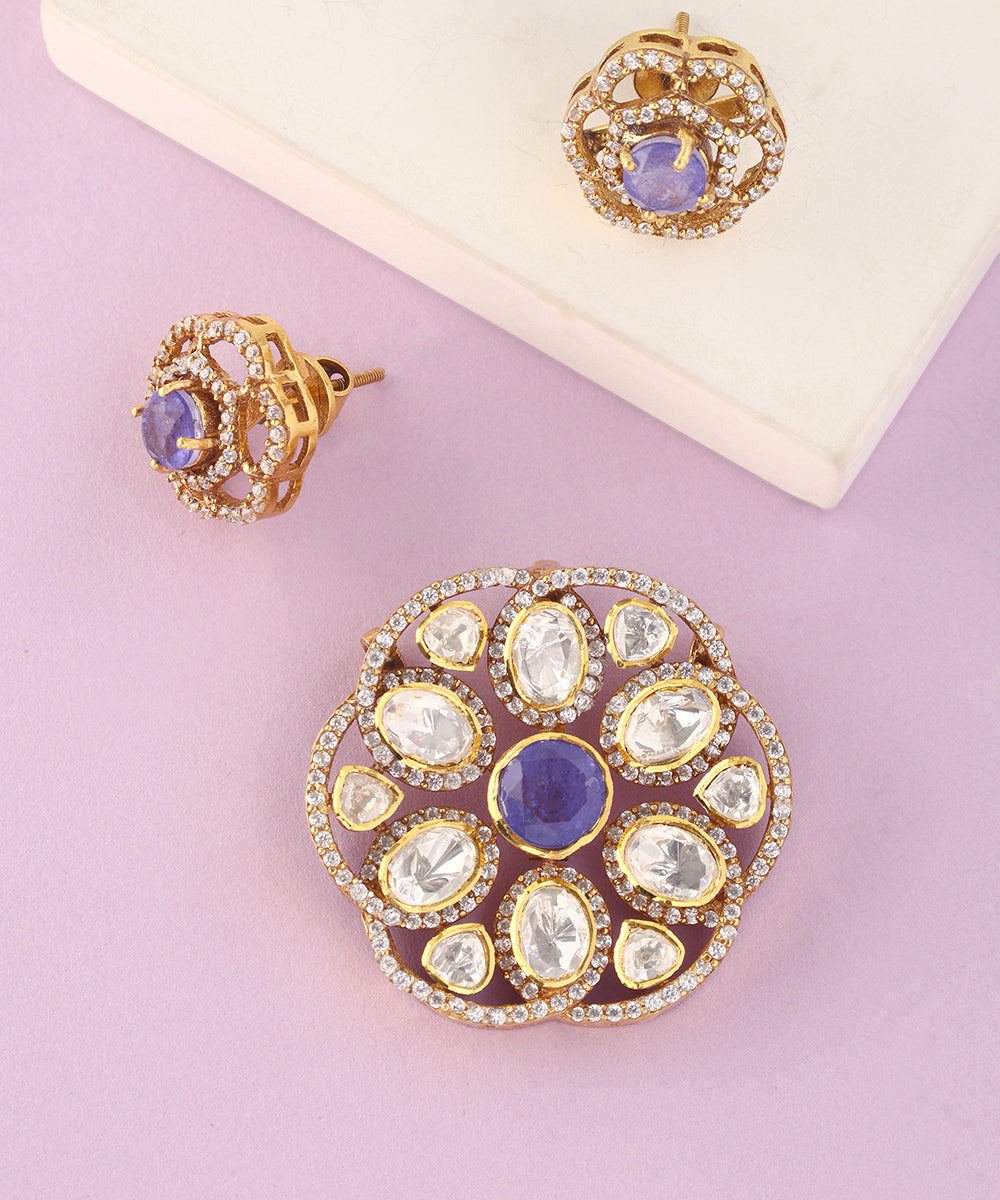 Aria_Handcrafted_Pure_Silver_Moissanite_Pendant_Set_WeaverStory_01