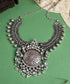 Ijaz_Handcrafted_Oxidised_Pure_Silver_Necklace_With_Kundan_WeaverStory_01