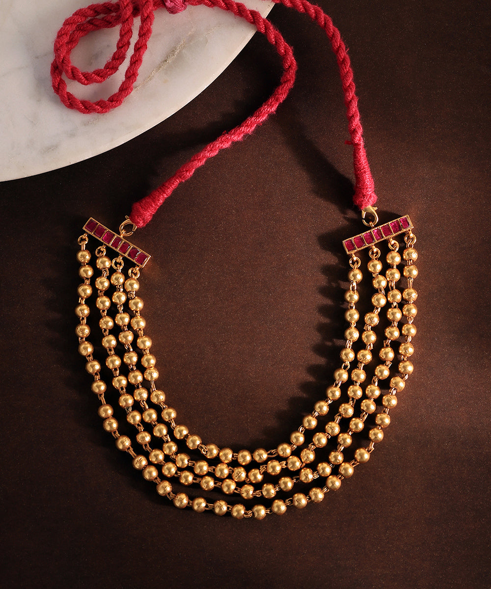 Avaia_Handcrafted_Pure_Silver_Golden_Necklace_With_Kundan_WeaverStory_01