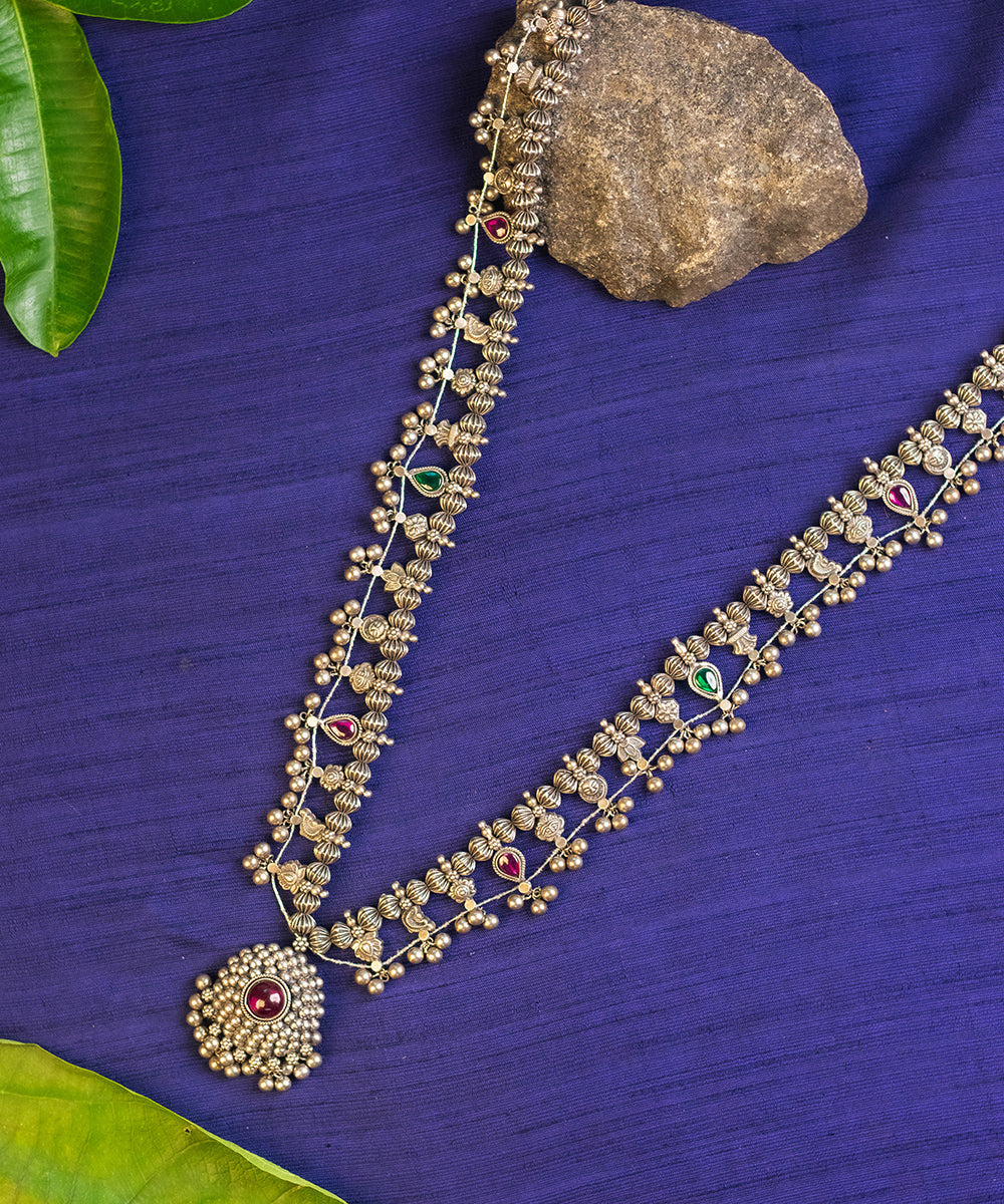 Quabila_Handcrafted_Pure_Silver_Necklace_With_Kempstones_WeaverStory_01