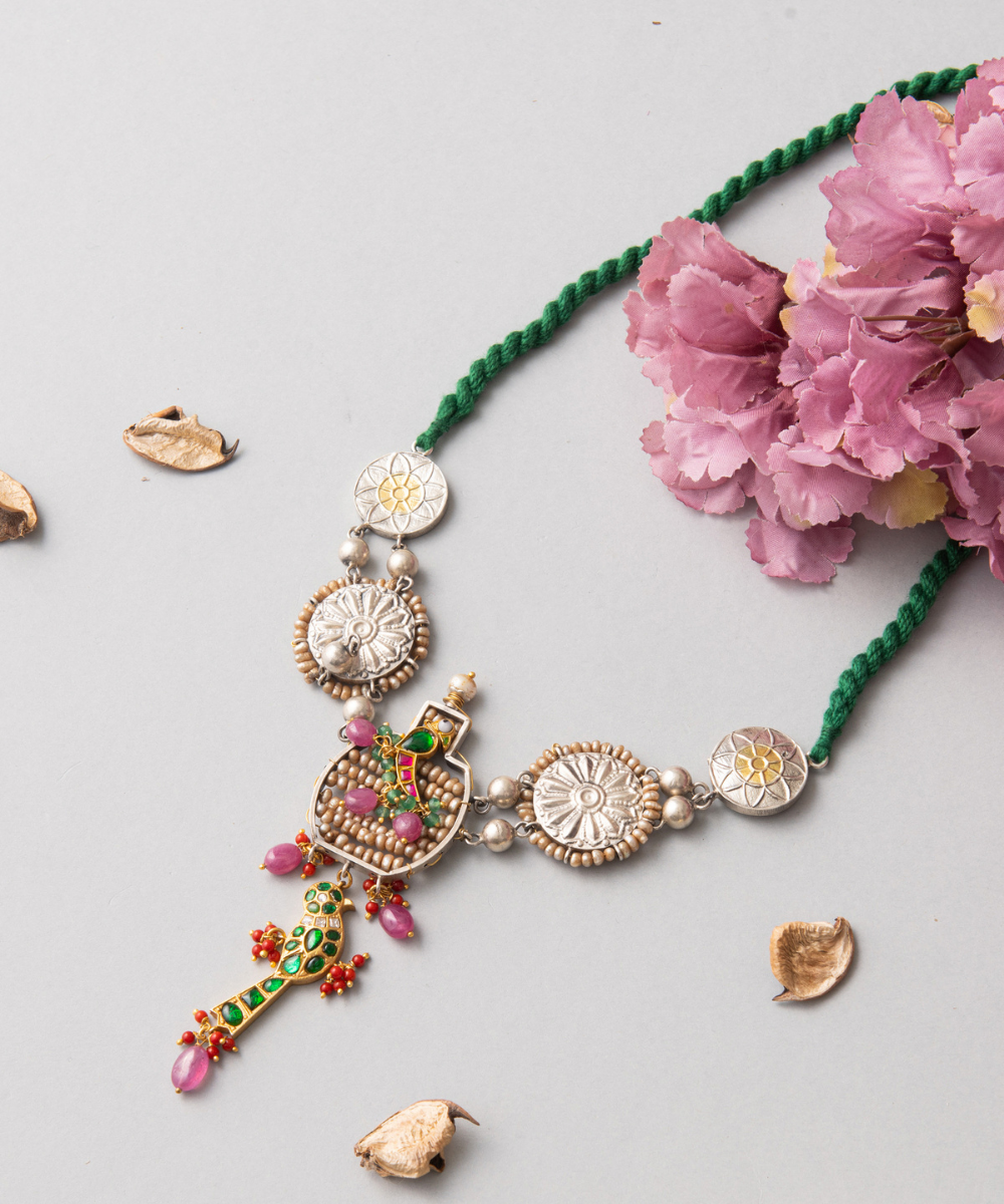 Mariam_Necklace_With_Pearls_And_Stones_Handcrafted_in_Oxidised_Pure_Silver_WeaverStory_01