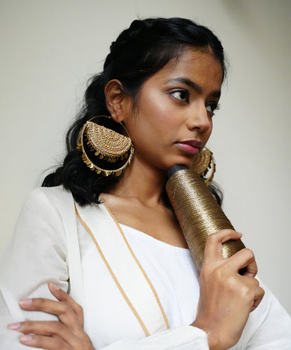 Handcrafted_Gold_Bead_&amp;_Sequined_Crescent_Hoop_Earrings_WeaverStory_01