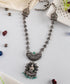 Riddhi_Handcrafted_Oxidised_Pure_Silver_Necklace_With_Kempstones_And_Peacock_Motif_WeaverStory_01