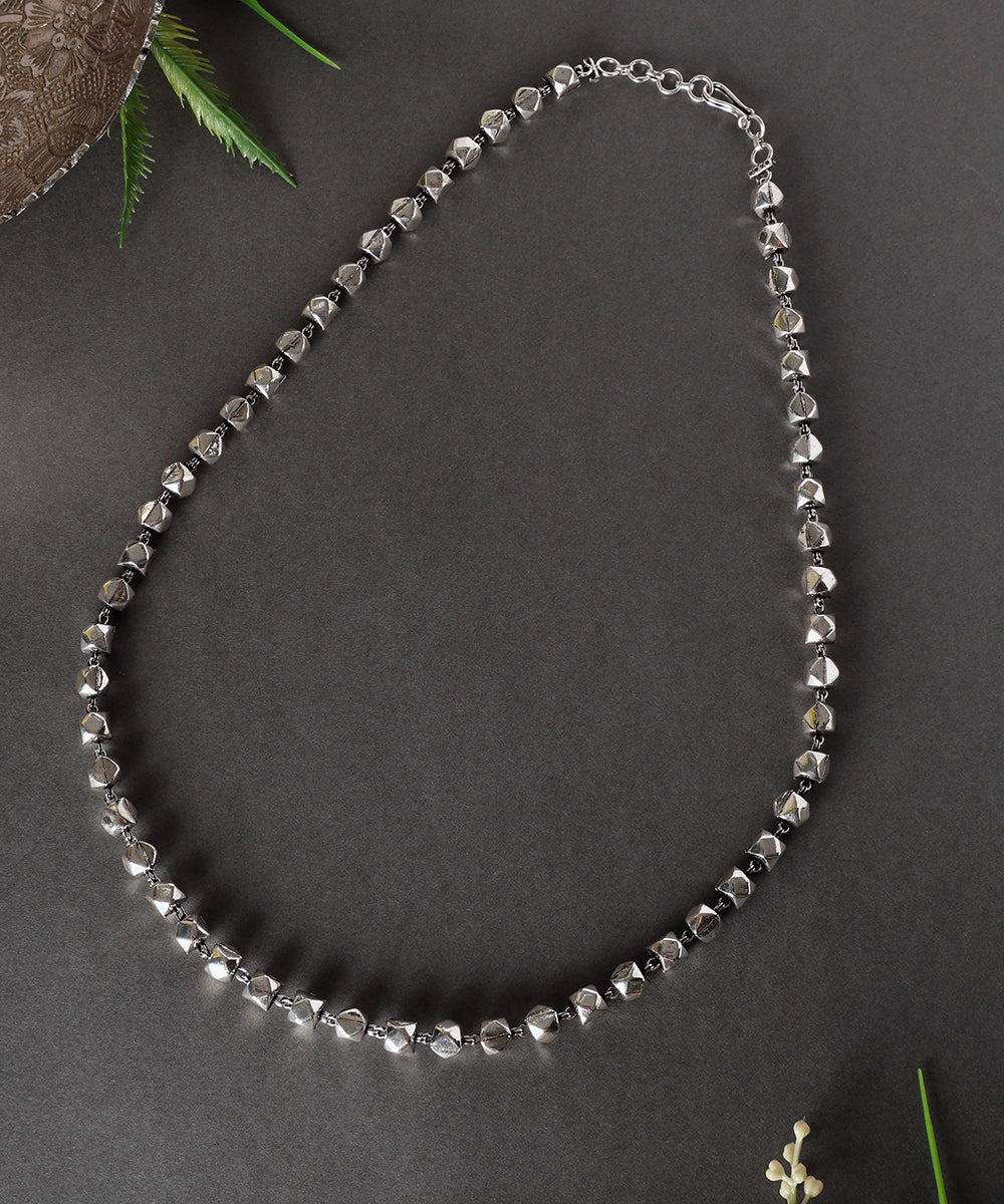 Aadita_Handcrafted_Oxidised_Pure_Silver_Necklace_WeaverStory_01