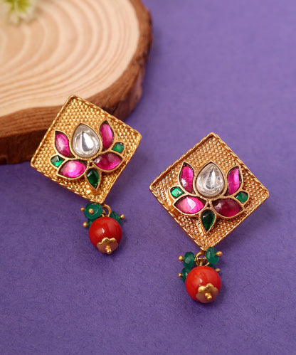 Agrima_Handcrafted_Pure_Silver_Earrings_With_Kundan_And_Lotus_Motifs_WeaverStory_01