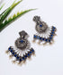 Inika_Blue_Sapphire_Handcrafted_Oxidised_Pure_Silver_Earrings_WeaverStory_01