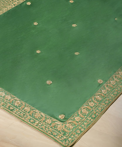Green_Handloom_Heavy_Zardozi_Hand_Embroidered_Organza_Dupatta_WeaverStory_03