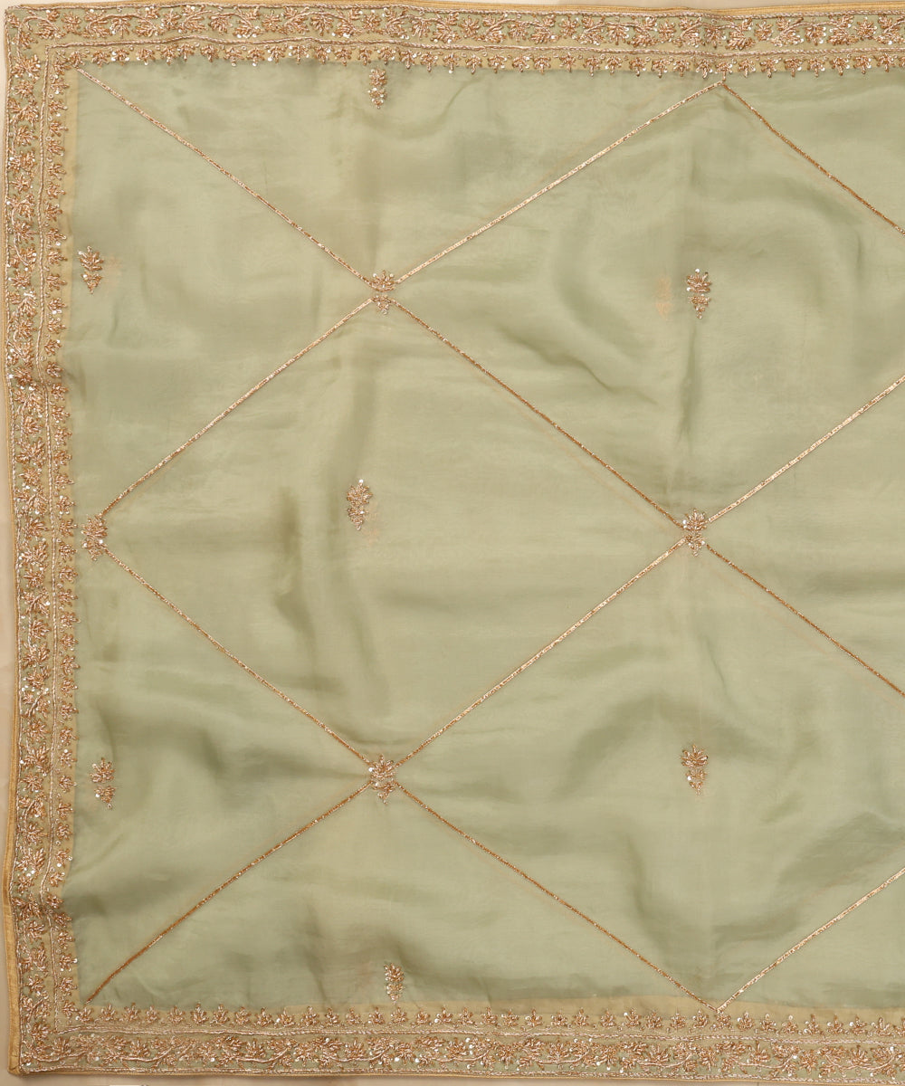 Pista_Green_Handloom_Organza_Dupatta_With_Hand_Embroidery_WeaverStory_02
