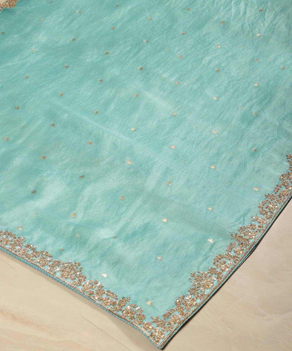 Aqua_Blue_Zardozi_Hand_Embroidered_Organza_Dupatta_With_Booti_WeaverStory_03