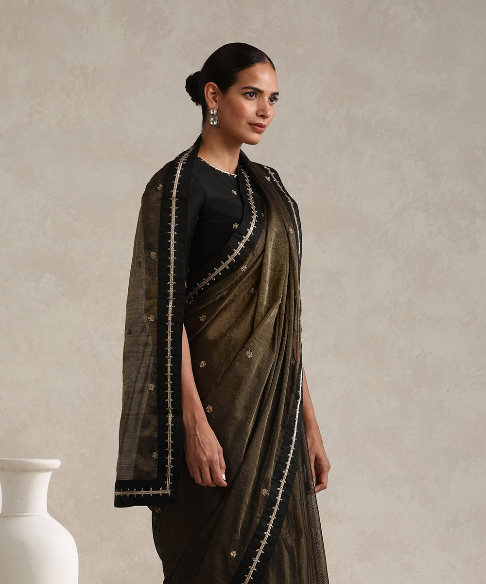 Black_Handloom_Pure_Tissue_Silk_Saree_With_Hand_Embroidery_WeaverStory_02