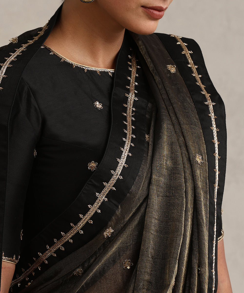 Black_Handloom_Pure_Tissue_Silk_Saree_With_Hand_Embroidery_WeaverStory_04