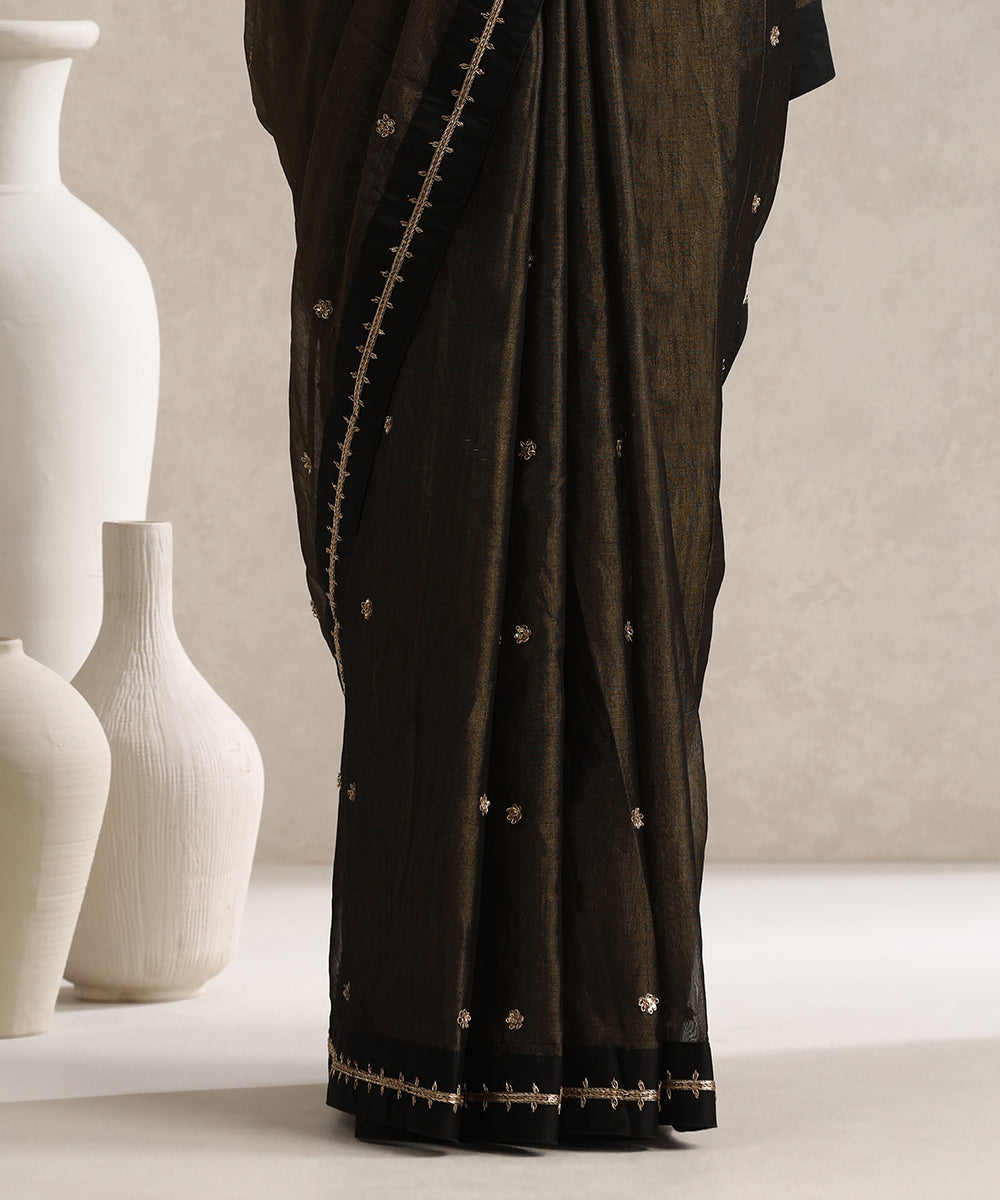 Black_Handloom_Pure_Tissue_Silk_Saree_With_Hand_Embroidery_WeaverStory_05