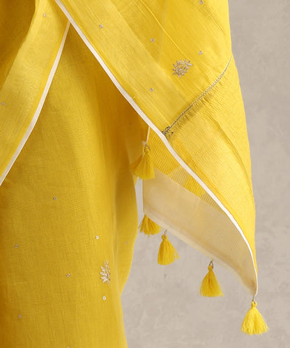 Yellow_Handloom_Pure_Chanderi_Saree_With_Hand_Embroidery_WeaverStory_04