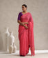 Coral_Handloom_Pure_Chanderi_Saree_With_Hand_Embroidery_And_Magenta_Finishing_WeaverStory_01