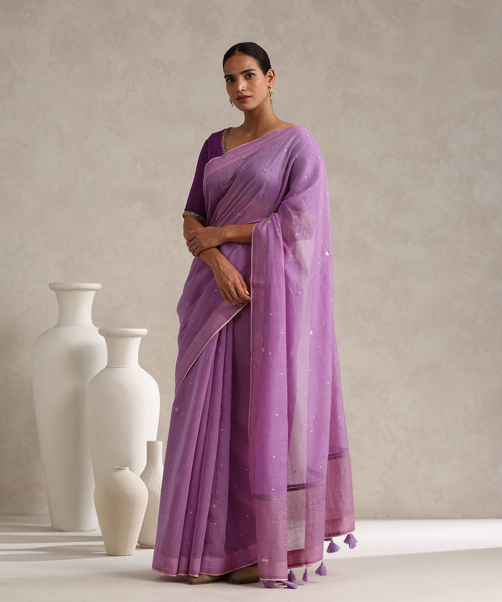 Lavender_Handloom_Pure_Chanderi_Saree_With_Hand_Embroidered_Saree_With_Light_Pink_Finishing_WeaverStory_01