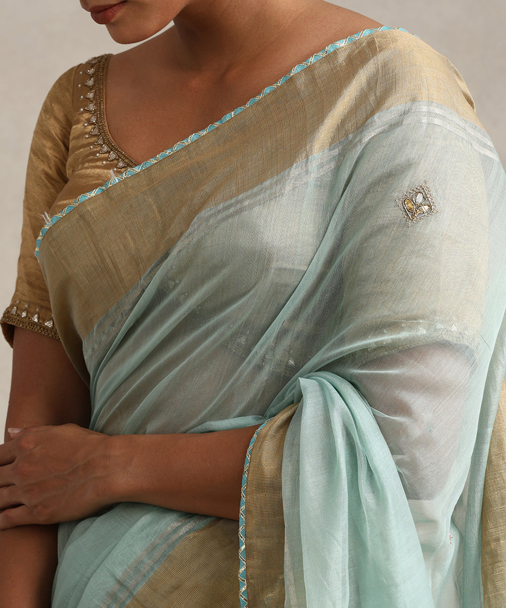 Ice_Blue_Handloom_Pure_Chanderi_Hand_Embroidered_Saree_With_Lace_WeaverStory_04