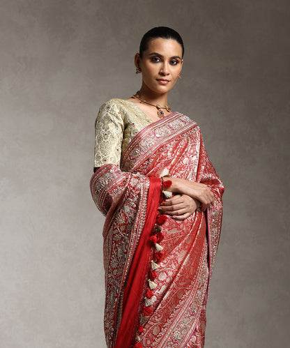 Maroon_Handloom_Pure_Katan_Silk_Shikargah_Banarasi_Saree_With_Hand_Embroidery_WeaverStory_02