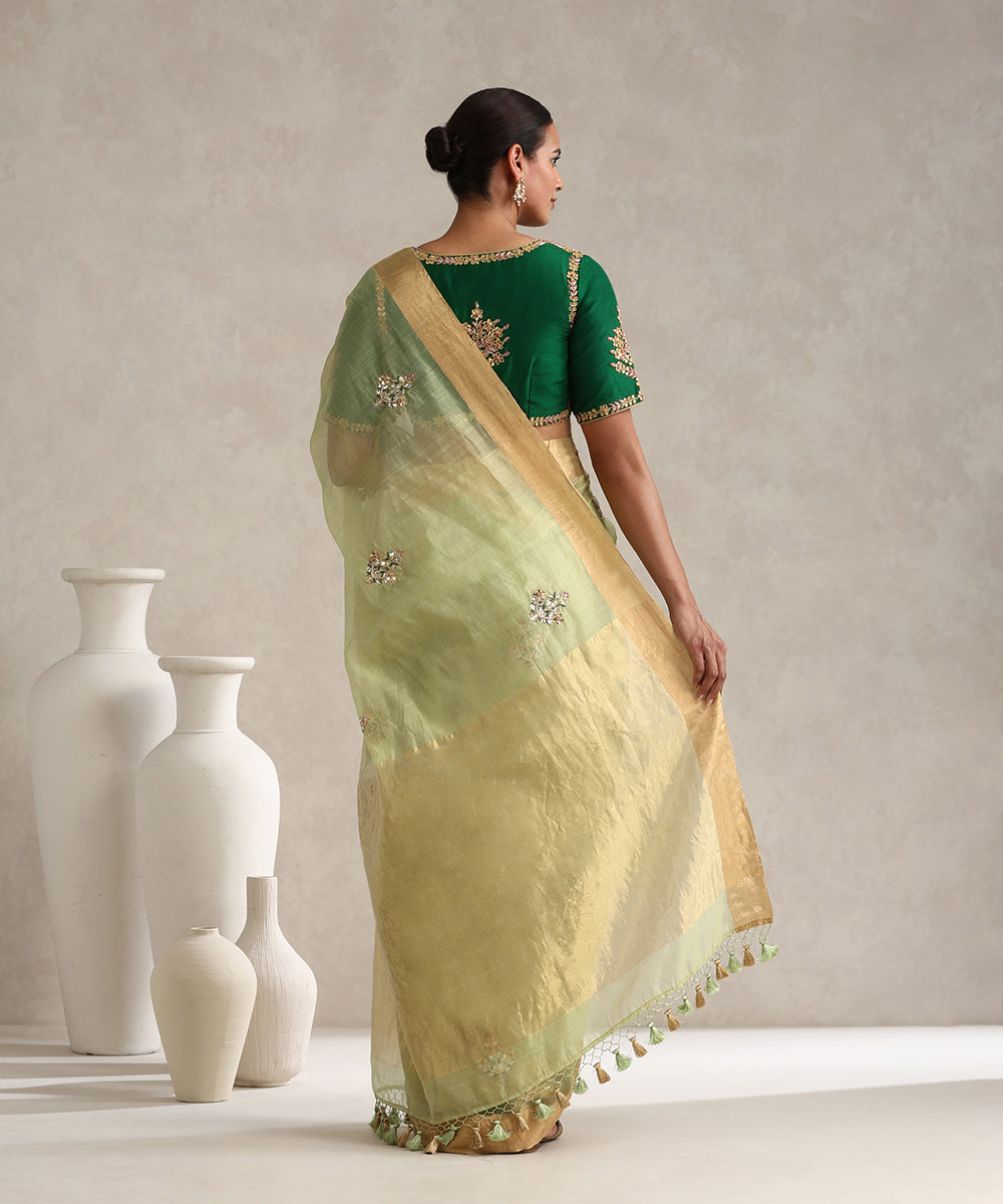 Pista_Green_Handloom_Pure_Chanderi_Saree_With_Hand_Embroidery_WeaverStory_03