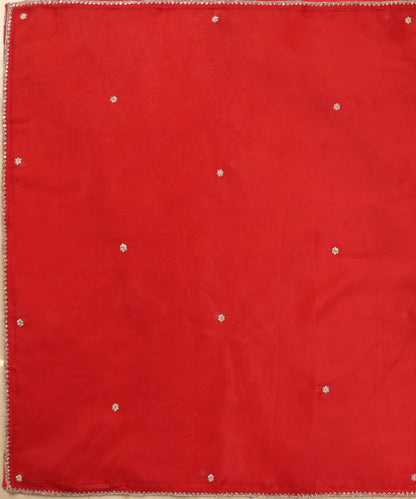 Red_Handloom_Organza_Dupatta_With_Booti_And_Embroidered_Border_WeaverStory_02