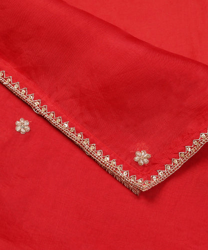 Red_Handloom_Organza_Dupatta_With_Booti_And_Embroidered_Border_WeaverStory_04