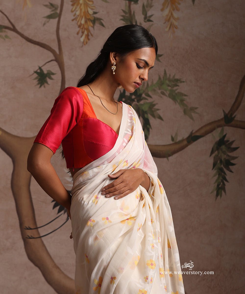 Orange_and_Pink_Handloom_Pure_Chanderi_Silk_Choli_Cut_Blouse_WeaverStory_02