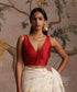 Red_Handloom_Pure_Chanderi_Silk_Sleeveless_Choli_Cut_Blouse_WeaverStory_01