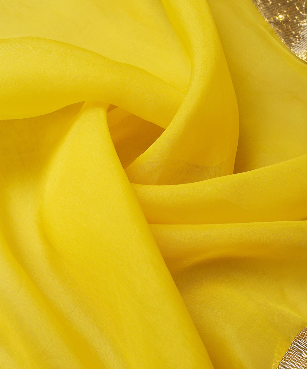 Yellow_Organza_Dupatta_With_Hand_Lapa_WeaverStory_05