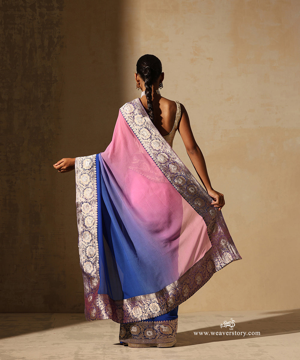 Light_Pink_Chiffon_And_Royal_Blue_Omre_Saree_With_Banarasi_Sona_Rupa_Border_WeaverStory_03