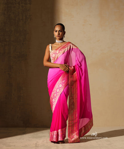 Light_Pink_Chiffon_Omre_Saree_With_Banarasi_Border_WeaverStory_01