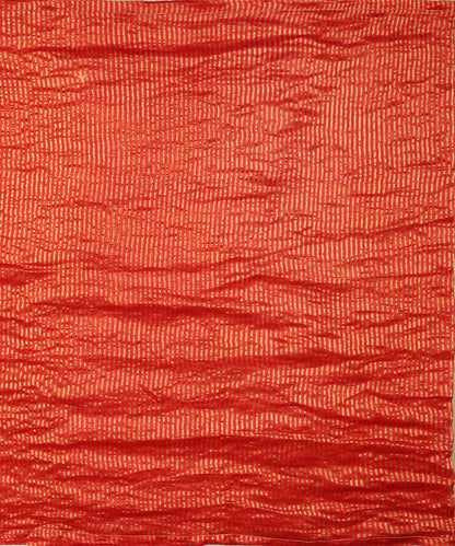 Red Striped Tissue Chanderi Dupatta with Zari Tagai