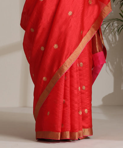 Red_Handloom_Pure_Chanderi_Silk_Saree_With_Pure_Silk_Finishing_WeaverStory04