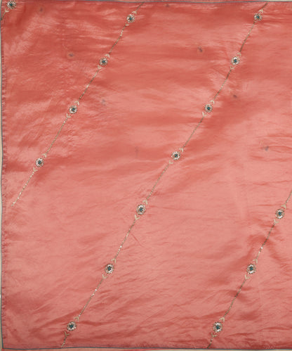 Peach_Handloom_Zardozi_Embroidered_Organza_Dupatta_With_Aadi_Lines_WeaverStory_02