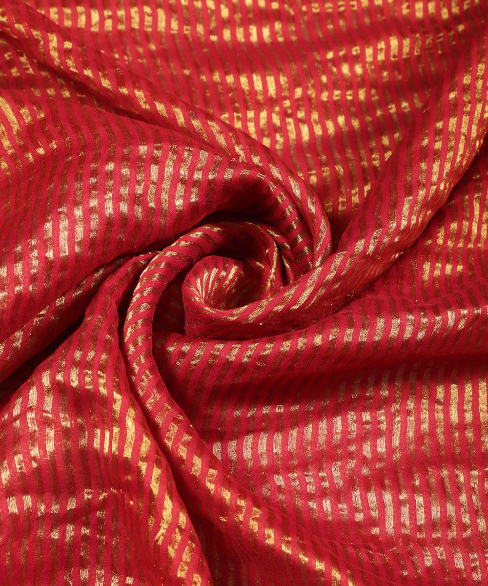 Red_Chanderi_Stripe_Tissue_Dupatta_Zardozi_Embroidery_with_Kiran_Border_WeaverStory_05