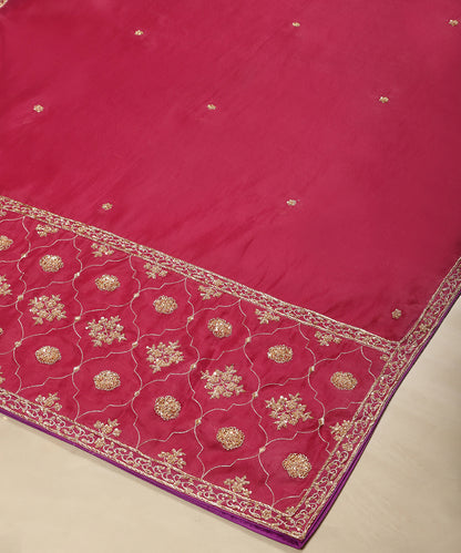 Magenta_Handloom_Organza_Dupatta_With_Zardozi_Hand_Embroidery_WeaverStory_03