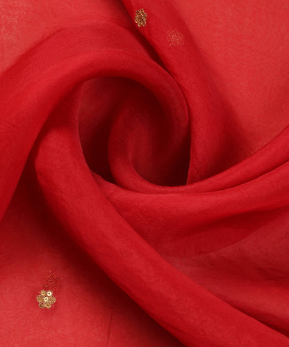 Hand_Embroidered_Red_Organza_Dupatta_With_Floral_Motifs_And_Bel_Design_On_Corners_WeaverStory_05