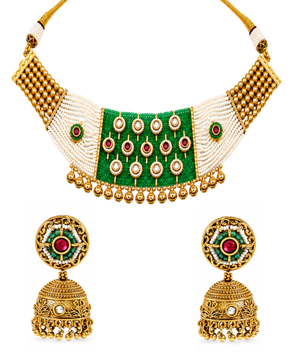 Sitara Nakshi Temple Choker Set
