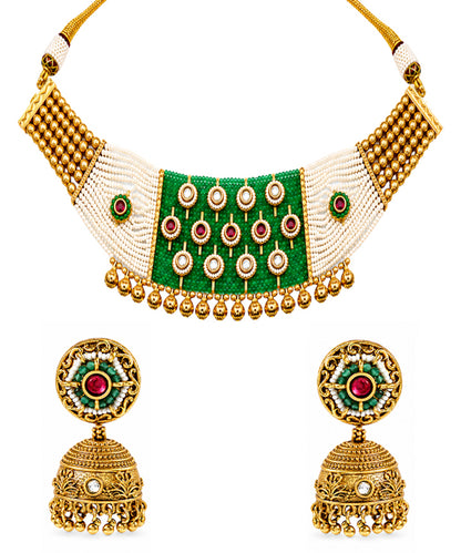 Sitara Nakshi Temple Choker Set