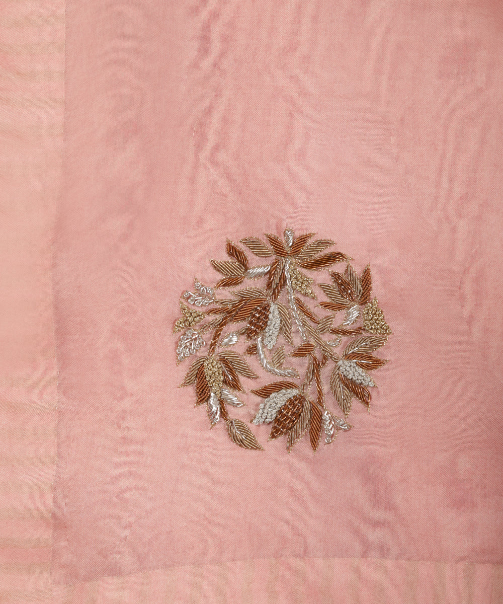 Blush_Pink_Handloom_Organza_Dupatta_With_Zardozi_Lotus_Motifs_Hand_Embroidery_WeaverStory_04