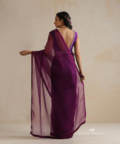 Purple_Pure_Organza_Saree_With_Satin_Finishing_WeaverStory_03