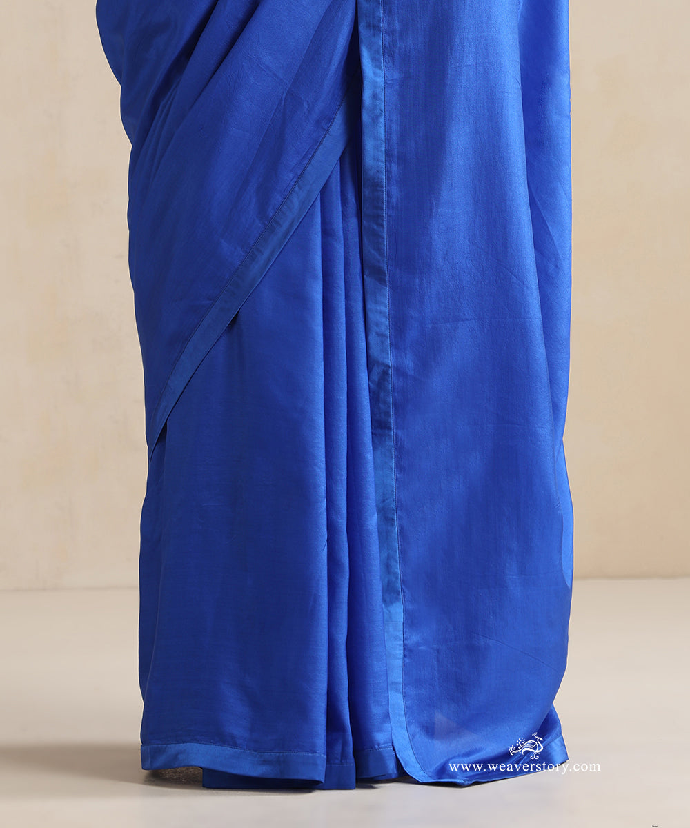 Royal_Blue_Pure_Silk_Saree_With_Satin_Finishing_WeaverStory_04